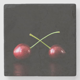 Porta-copo De Pedra 2 Tcherries - costa