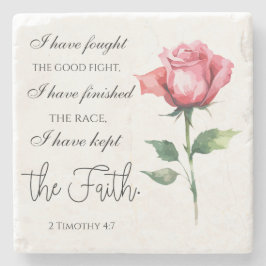 Porta-copo De Pedra 2 Timothy 4:7 - Eu lutei pela boa luta