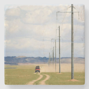 Porta-copo De Pedra 4X4 Veículos Em Estrada De Camisa, Deserto De Gob