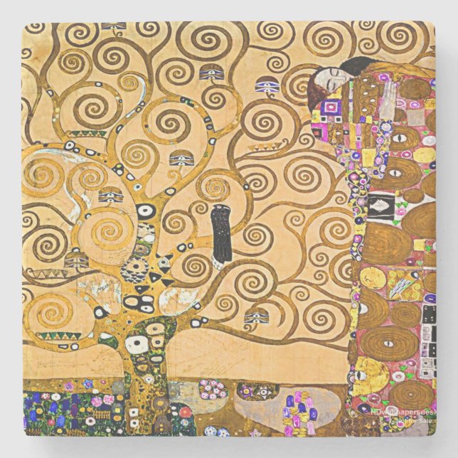 Porta-copo De Pedra A árvore de vida (Frente)