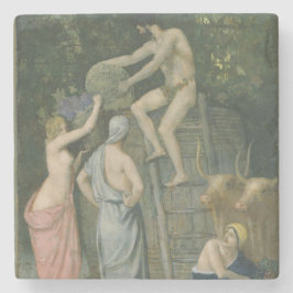 Porta-copo De Pedra A imprensa de vinho por Pierre Puvis de Chavannes