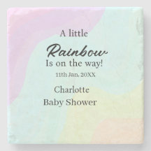 A little rainbow is on its way baby shower name da