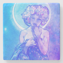 Porta-copo De Pedra "A Lua" de Mucha, Porta copos Violeta