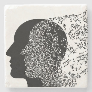 Porta-copo De Pedra A mente da música