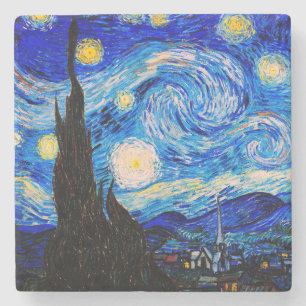 Porta-copo De Pedra A Noite Estrelada de Vincent Van Gogh
