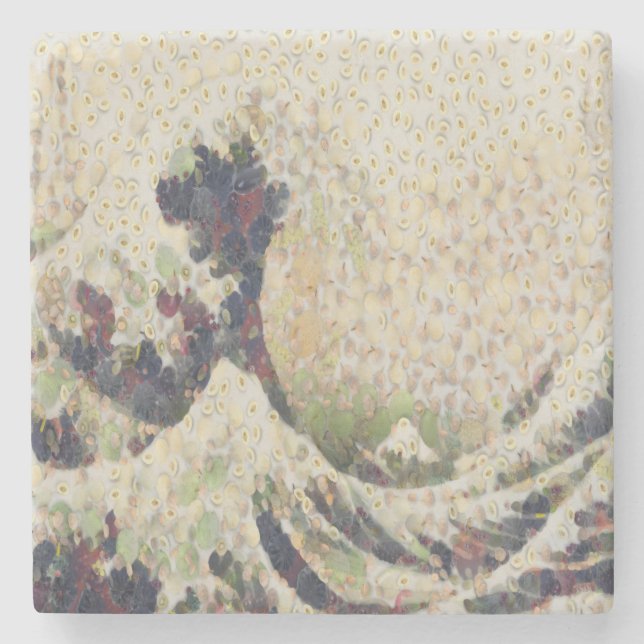 Porta-copo De Pedra A Onda Excelente De Honeydew Melon Fine Art Spoof (Frente)