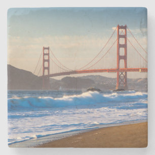 Porta-copo De Pedra A Ponte Golden Gate vista da Praia de Baker