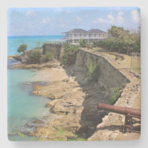Porta-copo De Pedra A praia em Fort James Antgua Barbuda Porta copos