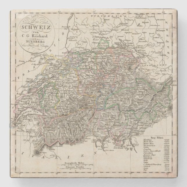 Porta-copo De Pedra a suiça (Frente)