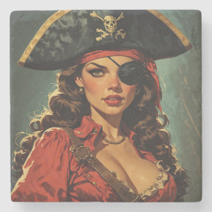 Porta-copo De Pedra A Tentadora Pirata Escarlate