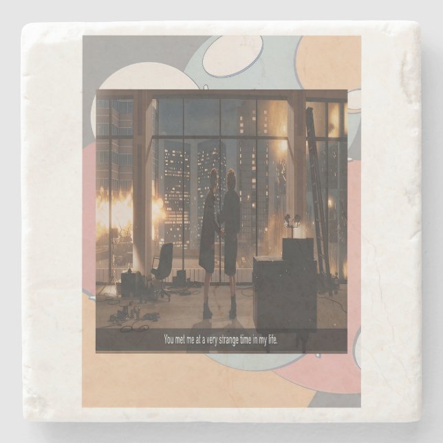 Porta-copo De Pedra A Very Strange Time Coasters (Frente)