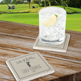 Porta-copo De Pedra A Vida de Golfista é Melhor Citação de Golfe Espor