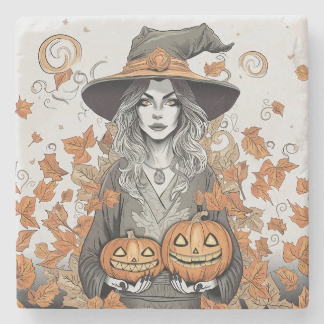 Porta-copo De Pedra A witch's love (Frente)