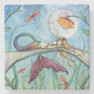 Porta-copo De Pedra Abaixo por Pond Colorful Mermaid Art