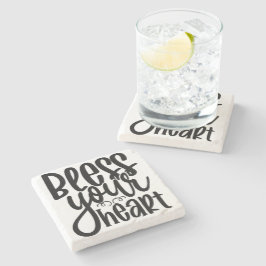 Porta-copo De Pedra Abençoe seu coração