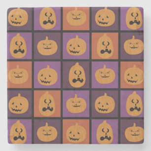 Porta-copo De Pedra Abóboras de Halloween