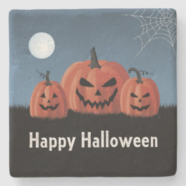 Porta-copo De Pedra Abóboras Halloween