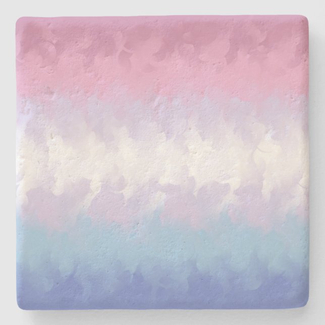 Porta-copo De Pedra Abstract Bigender Pride Flag      (Frente)