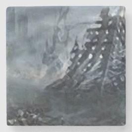 Porta-copo De Pedra Abstract _dark coaster