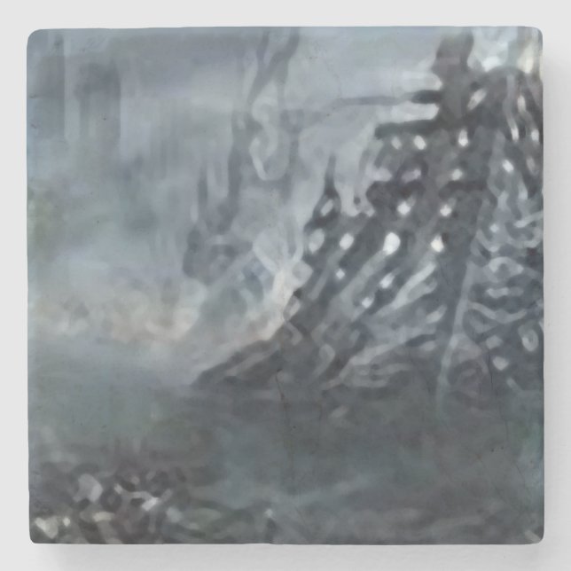 Porta-copo De Pedra Abstract _dark coaster (Frente)