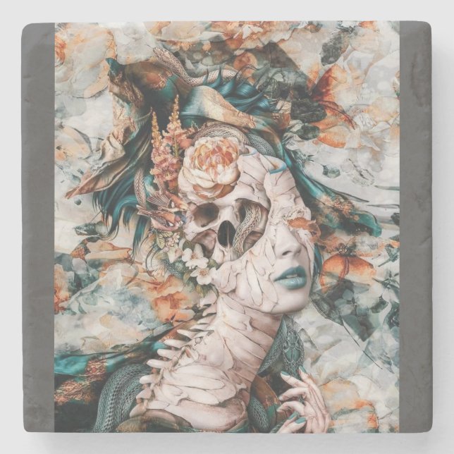 Porta-copo De Pedra Abstrato (Frente)