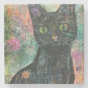 Porta-copo De Pedra Abstrato de Aquarela (5)