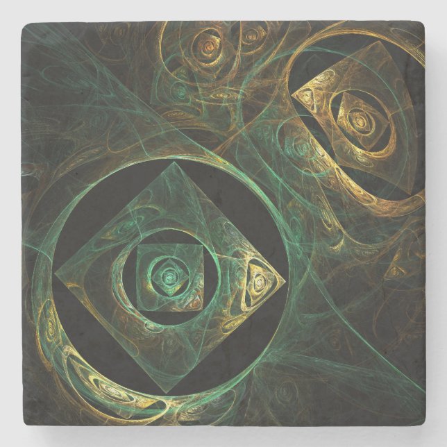 Porta-copo De Pedra Abstrato de arte de vibrações mágicas (Frente)