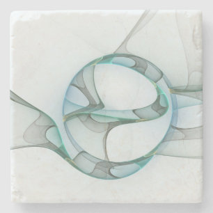 Porta-copo De Pedra Abstrato moderna Cinza azul-turquesa