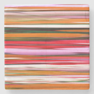 Porta-copo De Pedra Abstrato nº 2: Blur laranja