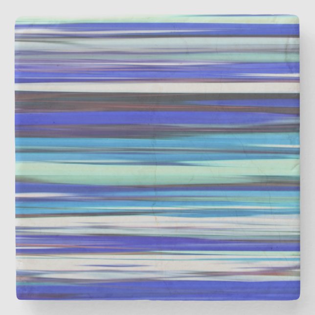 Porta-copo De Pedra Abstrato nº 2: borrão azul (Frente)