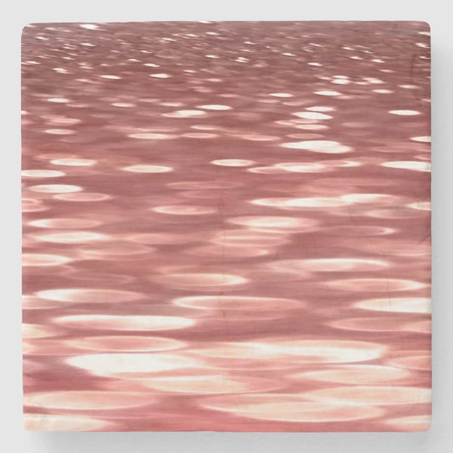 Porta-copo De Pedra Abstrato nº 2: Desfocamento vermelho (Frente)