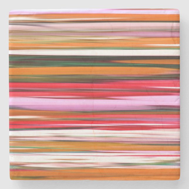 Porta-copo De Pedra Abstrato nº 2: Desfoque laranja (Frente)