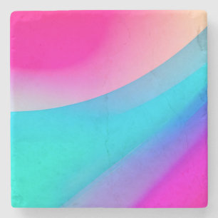Porta-copo De Pedra Abstrato pastel cor-de-água rosa-azul