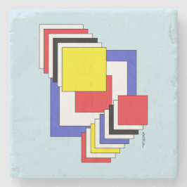 Porta-copo De Pedra Abstrato quadrados