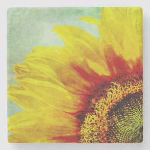 Porta-copo De Pedra Abstrato Sunflower