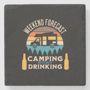 Porta-copo De Pedra Acampamento de Cerveja Com Aniversário de Cerveja