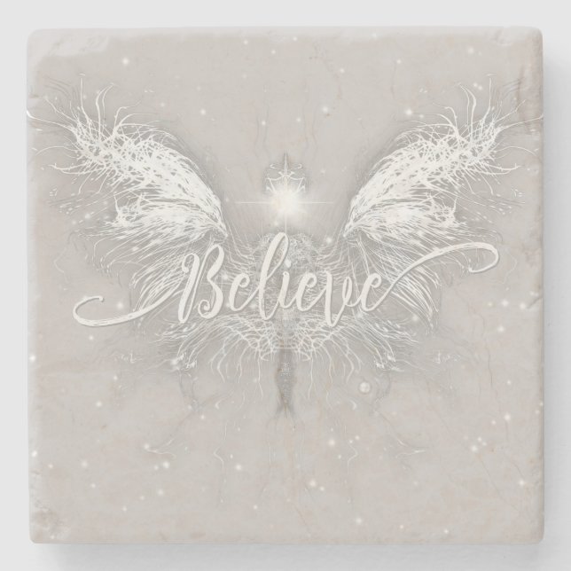 Porta-copo De Pedra Acredite na fantasia de Fairy Starlight (Frente)