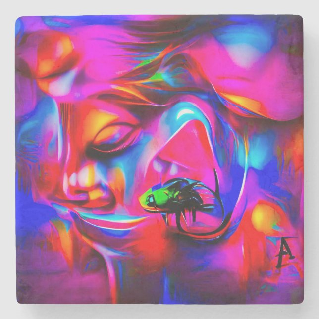 Porta-copo De Pedra Acusticófobia 2 (Frente)