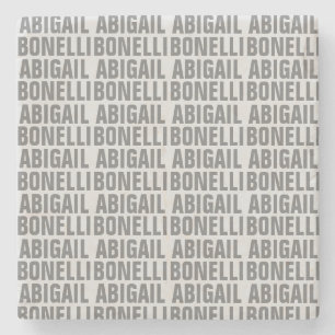 Porta-copo De Pedra Adicionar nome à chave moderna minimalista ousada