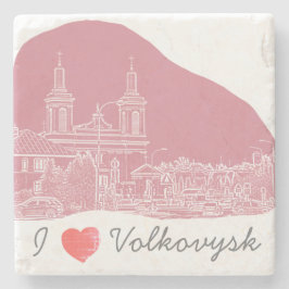 Porta-copo De Pedra Adoro a Catedral da Arquitetura de Volkovysk na Bi