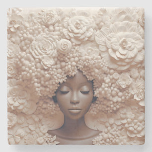 Porta-copo De Pedra Afro-americana Rainha Negra Melanin Poppin
