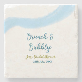 Porta-copo De Pedra Água azul dourada colorida e borbulhante e noivado