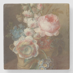 Porta-copo De Pedra Ainda com Flores - Cornelis van Spaendonck