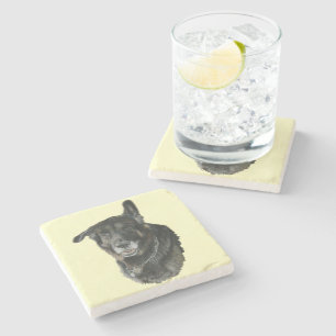 Porta-copo De Pedra akita German shepherd mestiço