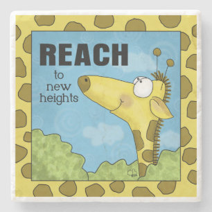 Porta-copo De Pedra Alcance a New Heights Giraffe