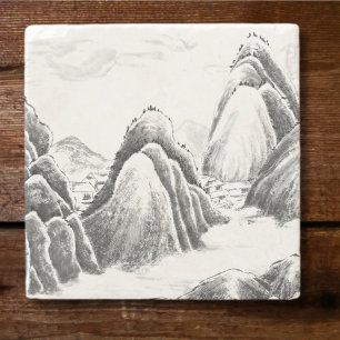 Porta-copo De Pedra Aldeia das Montanhas - Tinta