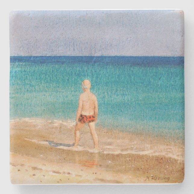 Porta-copo De Pedra Alegria da aposentadoria (Frente)