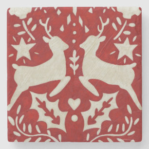 Porta-copo De Pedra Alegria de Natal I