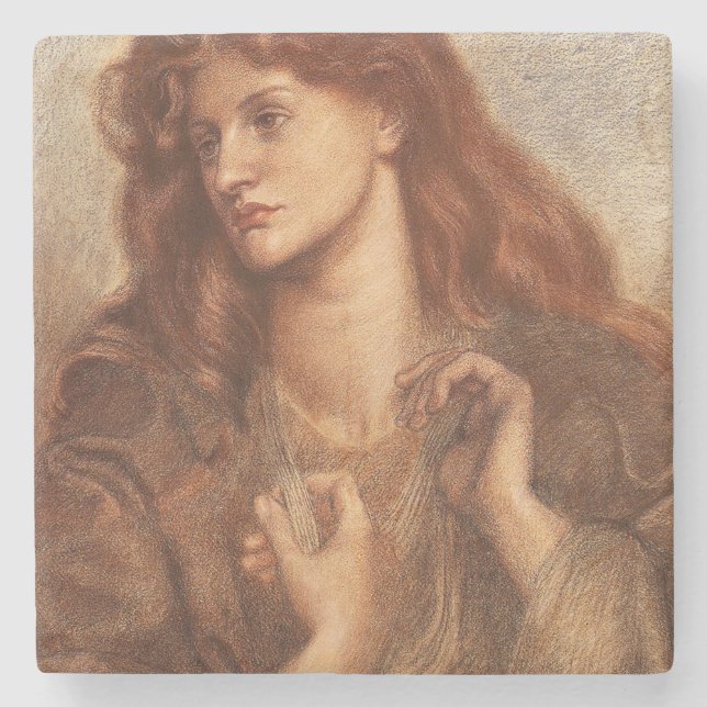 Porta-copo De Pedra Alexa Wilding (Jovem Elegante Com Cabelo Vermelho) (Frente)