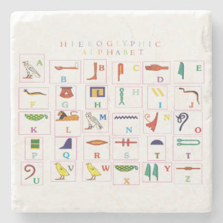 Porta-copo De Pedra Alfabeto Hieroglífico